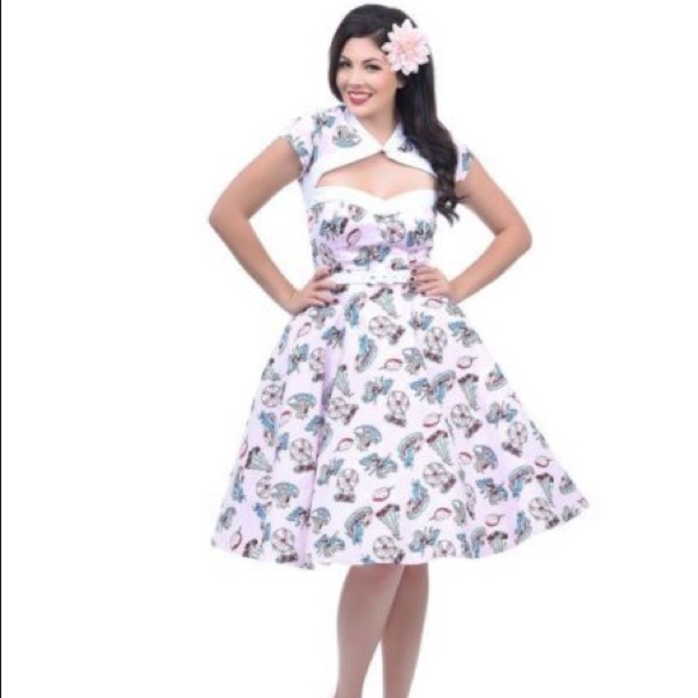 NWT Hell Bunny Madeline Carnival Swing Dress